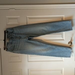 EVERLANE HIGH RISE 90s CHEEKY STRAIGHT JEANS IN VINTAGE SUNBLEACHED BLUE SZ 26